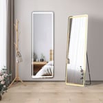 Miroir sur pied LED 40 x 160 cm (L x H), gradation infinie + 3 couleurs + fonction mémoire miroir pleine longueur, AICA SANITAIRE