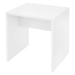 Tabouret de maquillage siège en bois MDF blanc pour table coiffeuse 40x36x41cm