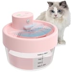 MASBRILL Cat Water Fountain for Drinking, Wireless Cat Water Fountain, 1L Cat Fountain Battery Operated with Motion Detector, Super Silent Water Fountain Cat Bowl, Pet Water Fountain for Cat Dog(Pink)