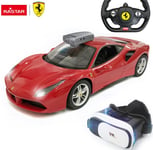 Ferrari  488 GTB Radiostyrd Bil m/VR briller + Kamera 1:14