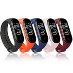 BANGTING 5 Pièces Remplacé Bracelet Compatible avec Xiaomi Mi Band 4 / Xiaomi Mi Band 3, Bracelets pour Mi Band 4 Bracelets en Silicone pour Bracelet Mi Fit 3 (5 Couleurs)