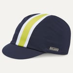 SealSkinz Sealskinz Syderstone Waterproof All Weather Stripe Cycling Cap - Navy / Lime S/M Navy/Lime