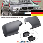 NCUIXZH 2x Car Door Wing Mirror Cover Rear View Mirror Cap,For BMW No Holes E53 X5 00-06-China