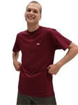 Vans Men's Left Chest Logo T-Shirt - Burgundy, Burgundy, Size Xs, Men