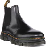 Dr Martens Rikard Leather Platform Sole Chelsea Mens Boots In Black UK 7 - 12