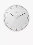 Braun Round Silent Sweep Analogue Wall Clock, 30cm