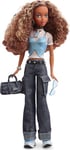 Barbie Signature My Scene Madison Doll and Accessories, Y2K-Inspired Outfit with Butterfly Top, Cargo Jeans, Denim Bag and Doll Stand, HYC18