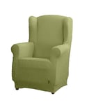 Estoralis | Borneo | Housse de Chaise à Oreilles | Tissu Super élastique C/ 05 Vert | pour Fauteuil à Oreilles de 70 à 110 cm. | Protecteur de qualité | Adaptable à Tous Types de bergères