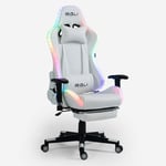 Fauteuil de jeu ergonomique bureau repose-pieds LED RGB  Pixy Comfort