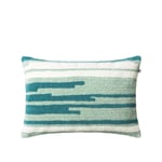 Chhatwal & Jonsson - Kuddfodral bouclé stripe asis himmelblå aqua offwhite 40x40 cm - Pynteputer og putetrekk - Stig Jonsson - Hvit,Blå