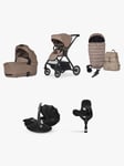 Silver Cross Reef 2 Pushchair, Carrycot & Accessories with Maxi-Cosi Pebble 360 Pro Baby Car Seat and FamilyFix 360 Pro Base Bundle, Mocha/Black