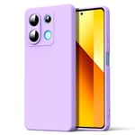 Byvuwiay Coque pour Xiaomi Redmi Note 13 5G, Ultra Mince Premium Housse Souple en Silicone Liquide, Coque de Protection pour Xiaomi Redmi Note 13 5G - Violet Clair