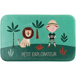 1001kdo - Tapis velours Leo l'explorateur et les animaux