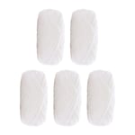 5-pack supermjuk chenille sammetgarn stickning ull tjock varm virkning stickning garn för konst stickning docka DIY väska tröja 500g, vit