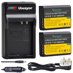 Uwayor LP-E10 Battery Replacement Battery Charger for Canon LP E10 Canon EOS Rebel T3 T5 T6 T7 T100 Kiss X50 X70 X80 X90 1100D 1200D 1300D 1500D 4000D