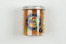 Natural Candy Shop,Natural Vegan Sugared Carrots fruit flavoured Candy Jar 220g x 9 units