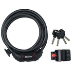 MASTER LOCK Cable Antivol Vélo [1,8 m Câble] [Clé] [Extérieur] [Support Fixation Vélo] 8130EURDPRO - Idéal pour Vélo, Vélo Electrique, Skateboard, Poussettes, Tondeuses et autres Equipements