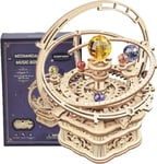 ROWOOD 3D Wooden Puzzle Starry Night Music Box Gear Drive - Mechanical Wooden Model Building Craft Kits for Adults and Teens to Build - Unique Gift for Adults on Birthday/Christmas