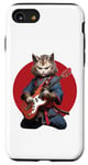 iPhone SE (2020) / 7 / 8 Samurai Cat Playing Electric Guitar Japanese Japan Case