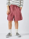 John Lewis Kids' Cargo Jogger Shorts, Red