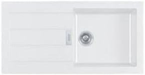 Franke Sid 611-L top-mount Sink – Évier (évier sur plan, rectangulaire, blanc, rectangulaire, 450 x 410 mm)