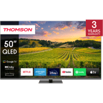 Thomson 50" QLED 4K Google TV. Musta