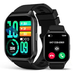 SOUYIE Smart Watch (Answer/Make Call), 2.06" Curved AMOLED Screen Smartwatch for Men Women, 100+ Sport Modes Fitness Tracker, Heart Rate Sleep SpO2 Monitor, IP68 Waterproof, Android and iOS Compatible