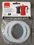 joint pour cafetière Italienne 3 tasses,2 joints en silicone pour cafetière 3 T