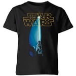 T-Shirt Enfant Sabre Laser Star Wars Classic - Noir - 11-12 ans