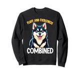 Pomsky Pomeranian Siberian Husky Puppy Crossbreed Dog Lover Sweatshirt