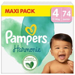 PAMPERS Harmonie Maxipakkaus, koko 4, 9-14 kg, 74 kpl