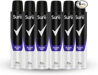 6 x 250ml Sure Men ACTIVE Dry 48h Anti-Perspirant Deodorant 6 x 250ml