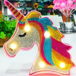 Diamantmålning Lampa för Barn LED / Diamantmålning - Enhörning Multicolor