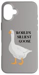 Coque pour iPhone 16 Plus L'oie la plus idiote du monde drôle