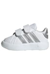 adidas Grand Court 2.0 Shoes Kids Mixte Enfant Sneaker, FTWR White Matte Silver FTWR White, 23 EU