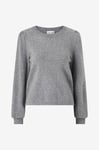 Vila - Tröja viRil L/s O-neck Knit Top/ln - Grå