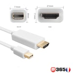 cable mini dp mini DisplayPort mâle vers hdmi adaptateur (conviens thunderbolt )