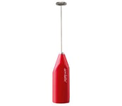 aerolatte Milk Frother with Stand, Stainless Steel, Red