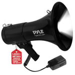 Pyle Haut-Parleur Mégaphone Portable 50W - Mégaphone Porte-Voix avec Microphone,Sirène d'Alarme et Volume Réglable - pour Utilisation Intérieur et Extérieur