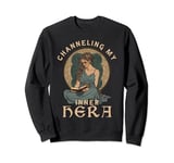 Channeling My Inner Hera Greek Goddess Bookworm Sweatshirt