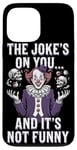 Coque pour iPhone 13 Pro Max Costume de clown terrifiant pour tueur de visage d'horreur