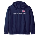 GREAT BRITAIN UNITED KINGDOM FLAG GBR SPORTS ATHLETIC JERSEY Zip Hoodie