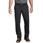 Dickies Men's Slim Taper Stretch Twill Work Pant, Black, 33W x 32L