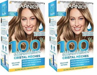 Garnier 100% Ultra Blond Kit de Balayage Éclaircissant - Application au Bonnet et Crochet - Cristal Mèches (Lot de 2)