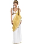 Smiffys Helen of Troy Costume, White & Gold Dress and Tiara, Legends & Myths Fancy Dress, Adult Dress Up Costumes