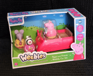 Peppa Pig Weebles Peppa & Friends Wobbily Car Set BNIB