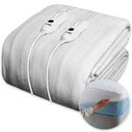 Electric Blanket Double Heated Blanket 3 Heat Settings Washable Dual Control