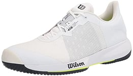 Wilson Chaussures de Tennis pour homme, KAOS SWIFT, Blanc/Gris/Jaune, 45 1/3, Pour tous les types de revêtements de sol, pour tous les types de Joueurs, WRS327520E105