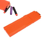 (Opaque Orange)18 Dart EVA Soft Bullet Clip Darts Plastic Gun Toy Cartridge