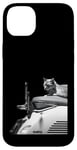 Coque pour iPhone 14 Plus Chat assis sur la moto Hasselblad 501cm 907x et x2d